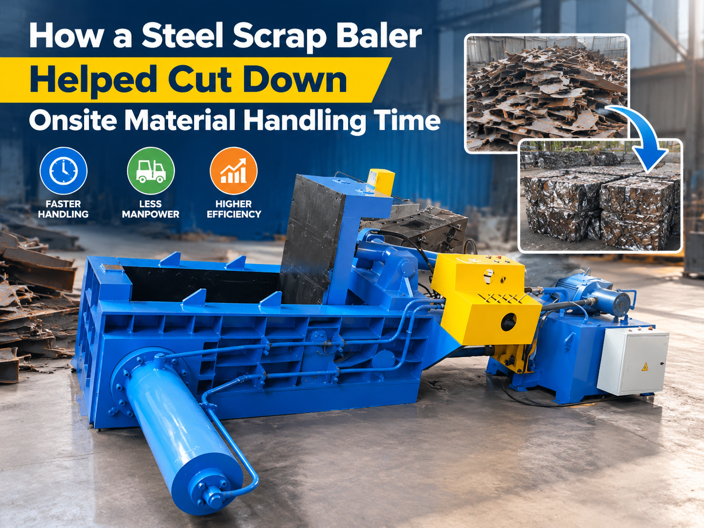 how a steel scrap baler helped cut down onsite material handling time a comprehensive indu