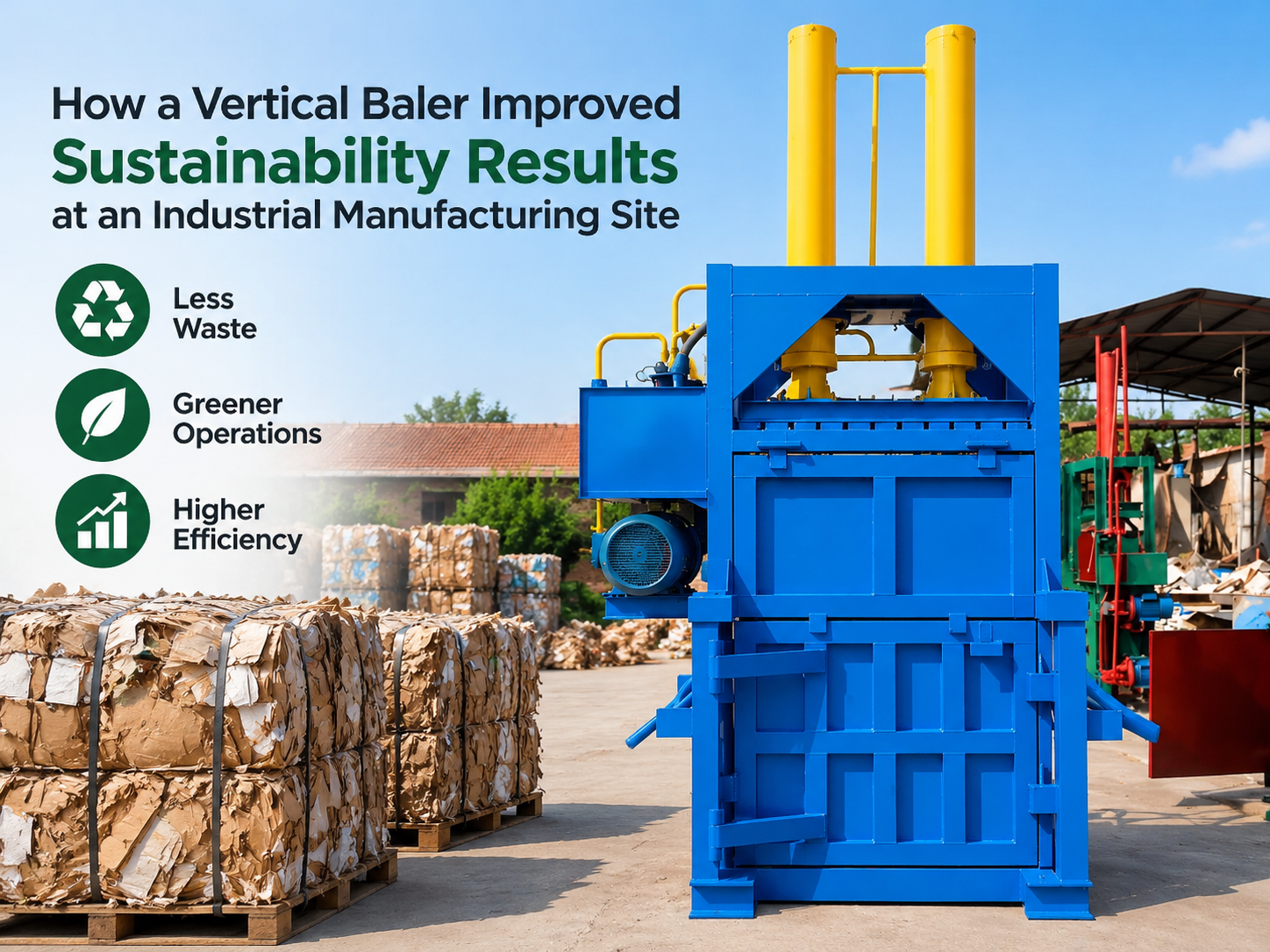 how a vertical baler improved sustainability results at an industrial manufacturing site 1