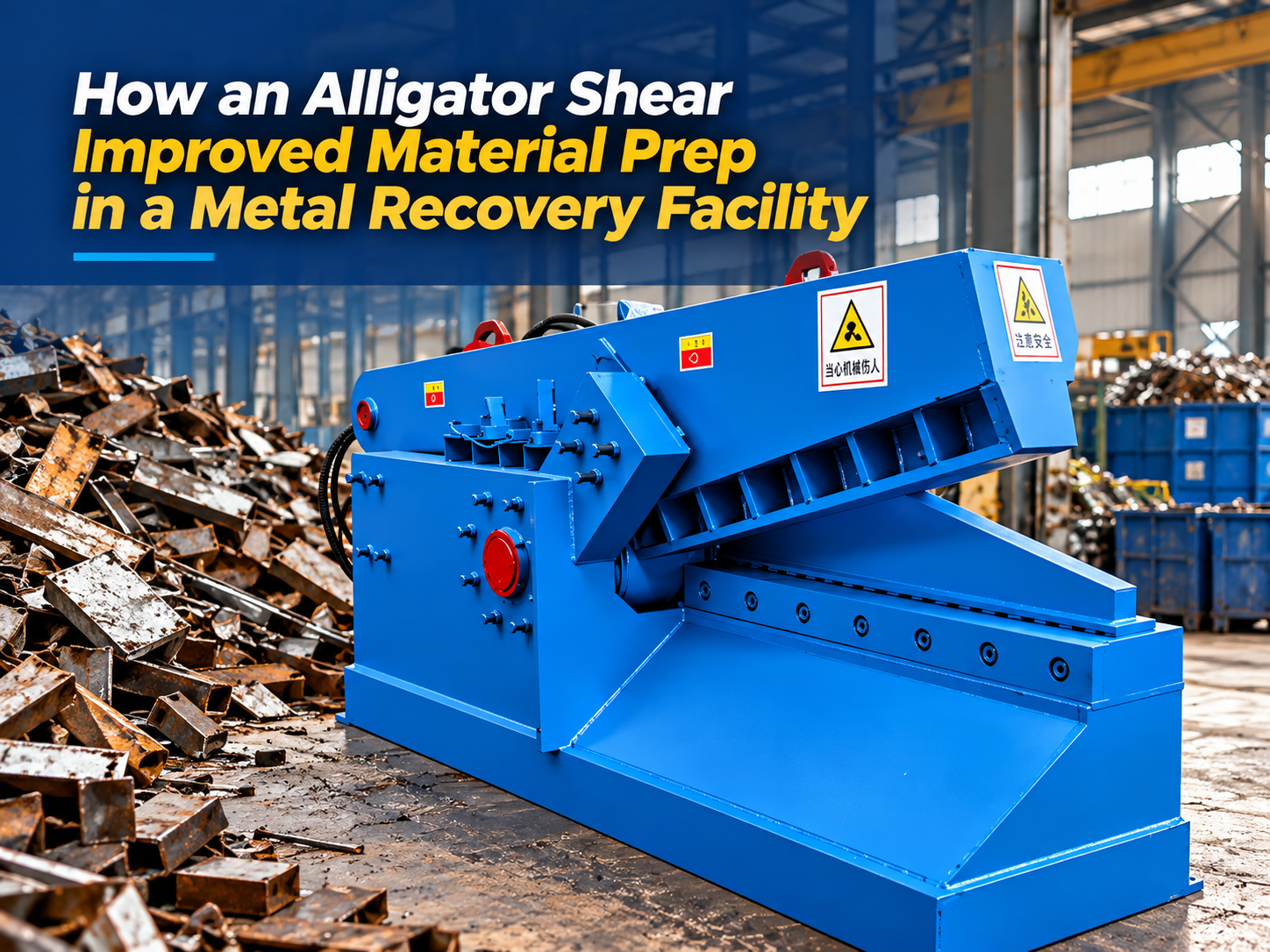 how an alligator shear improved material prep in a metal recovery facility a comprehensive
