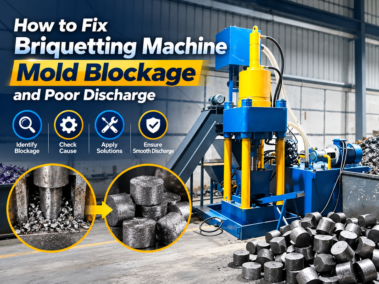 how to fix briquetting machine mold blockage and poor discharge a comprehensive maintenanc