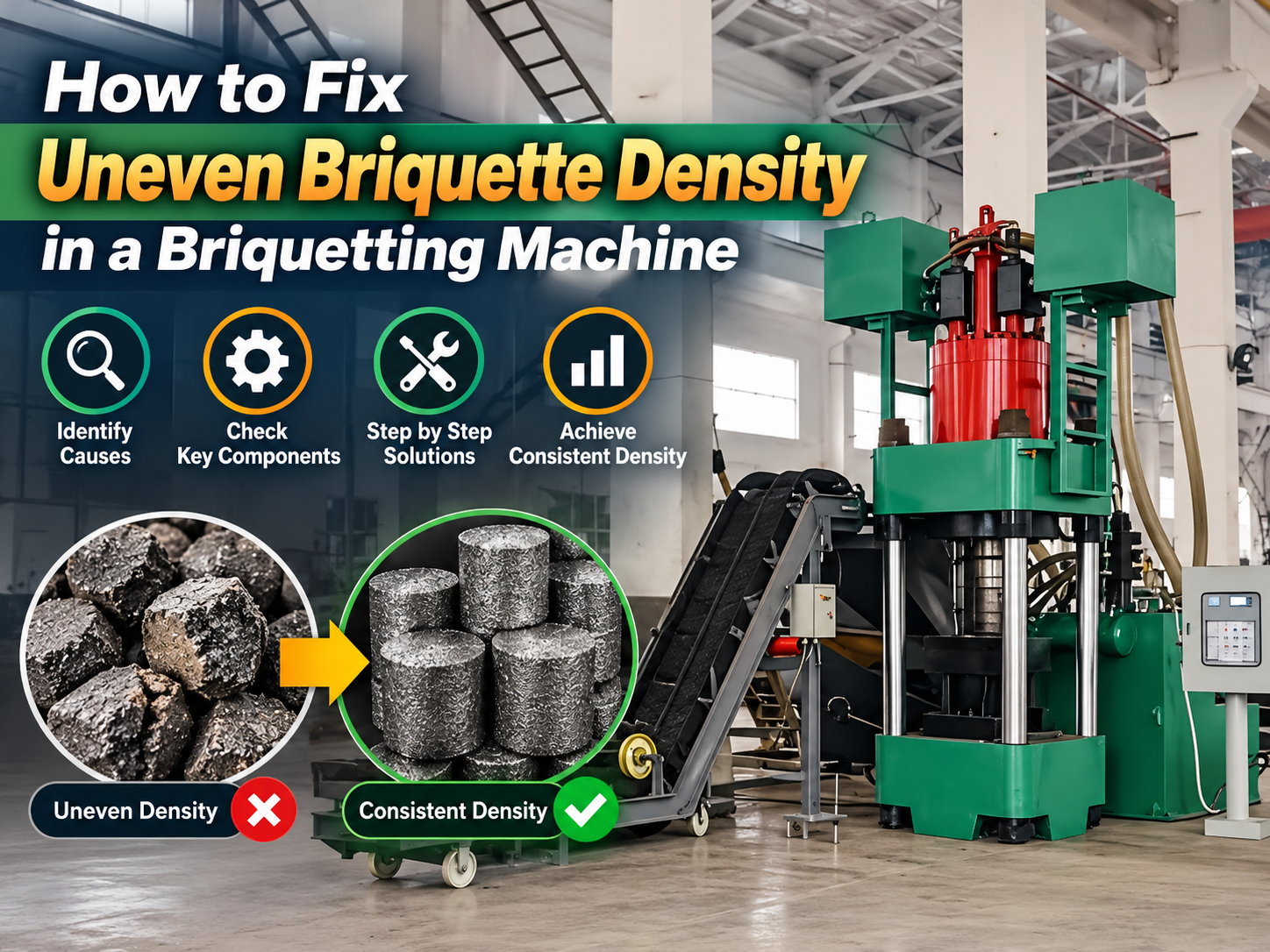 how to fix uneven briquette density in a briquetting machine a comprehensive industrial gu