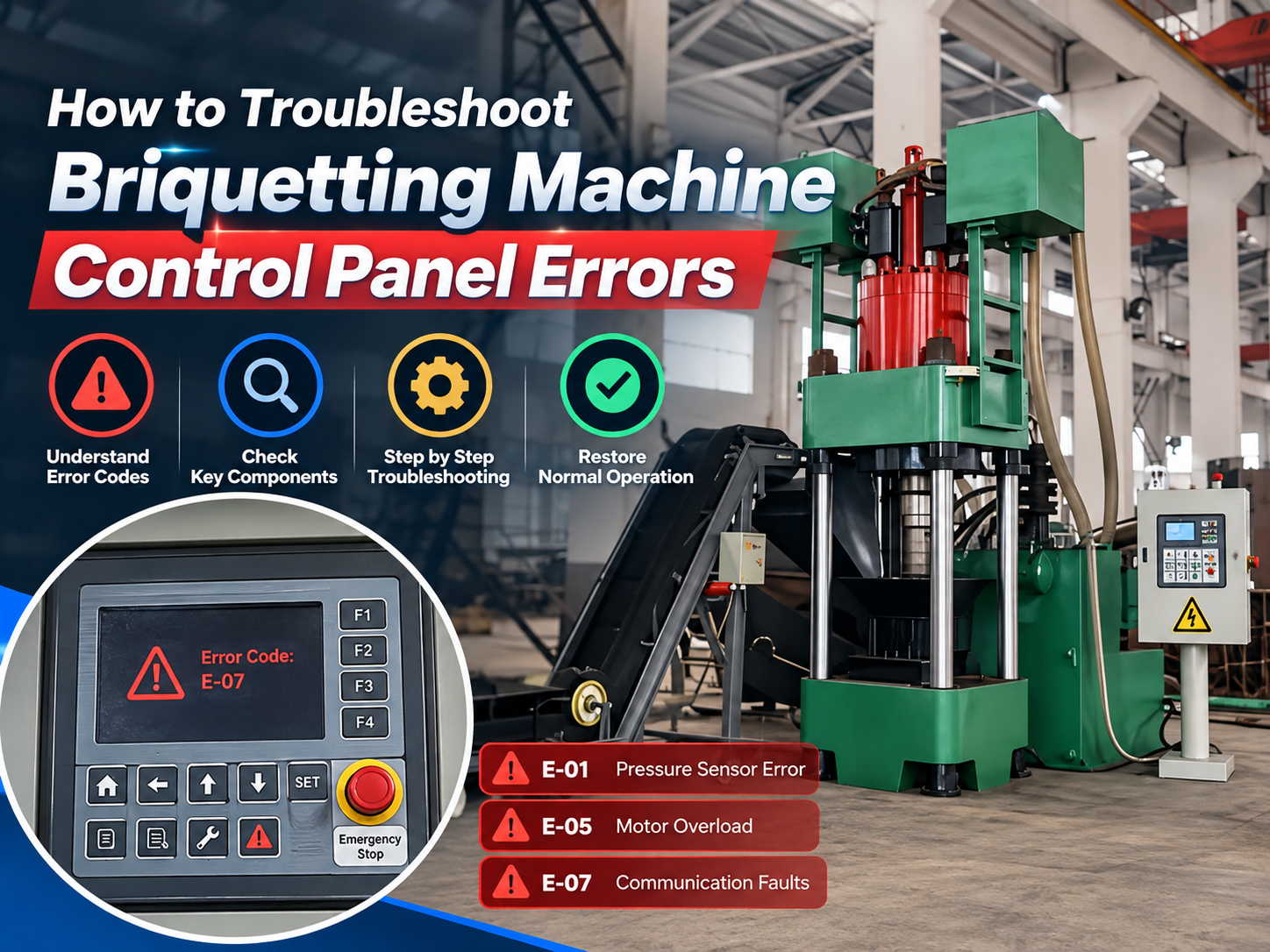 how to troubleshoot briquetting machine control panel errors a comprehensive harsle guide
