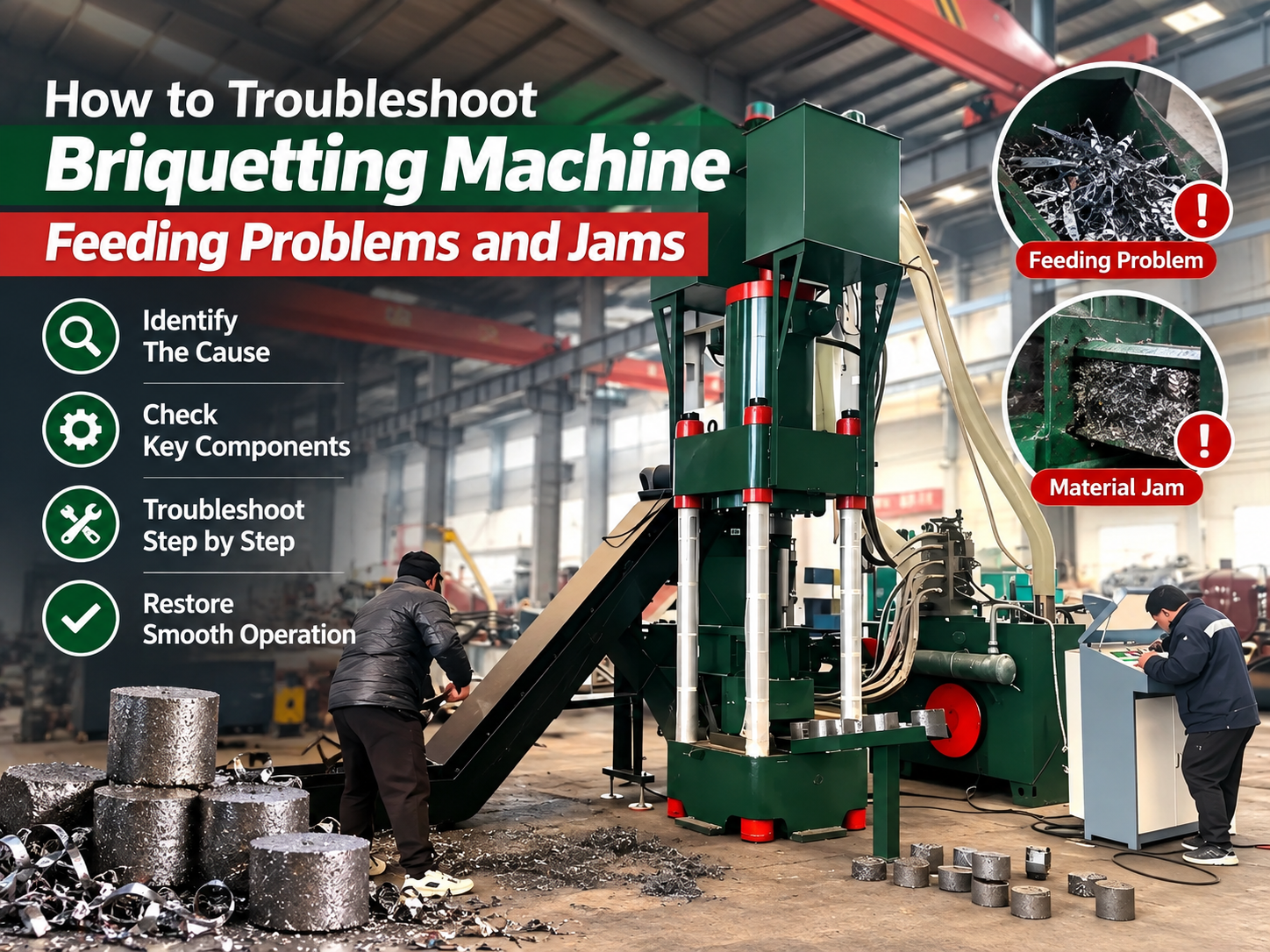 how to troubleshoot briquetting machine feeding problems and jams a comprehensive guide