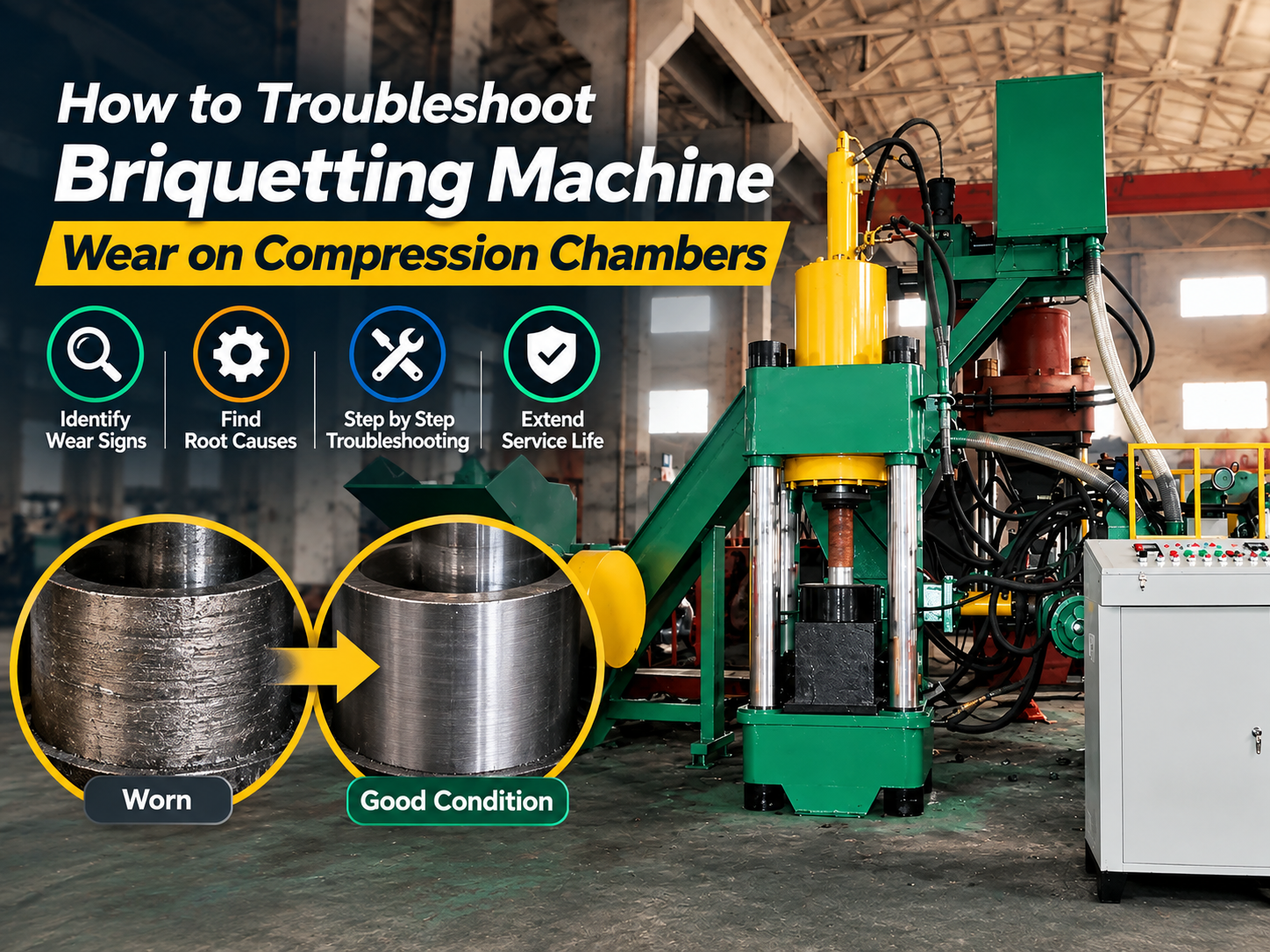 how to troubleshoot briquetting machine wear on compression chambers a comprehensive maint