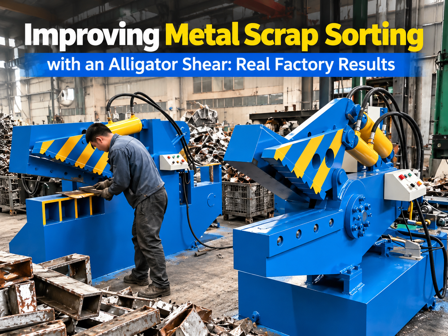improving metal scrap sorting with an alligator shear real factory results