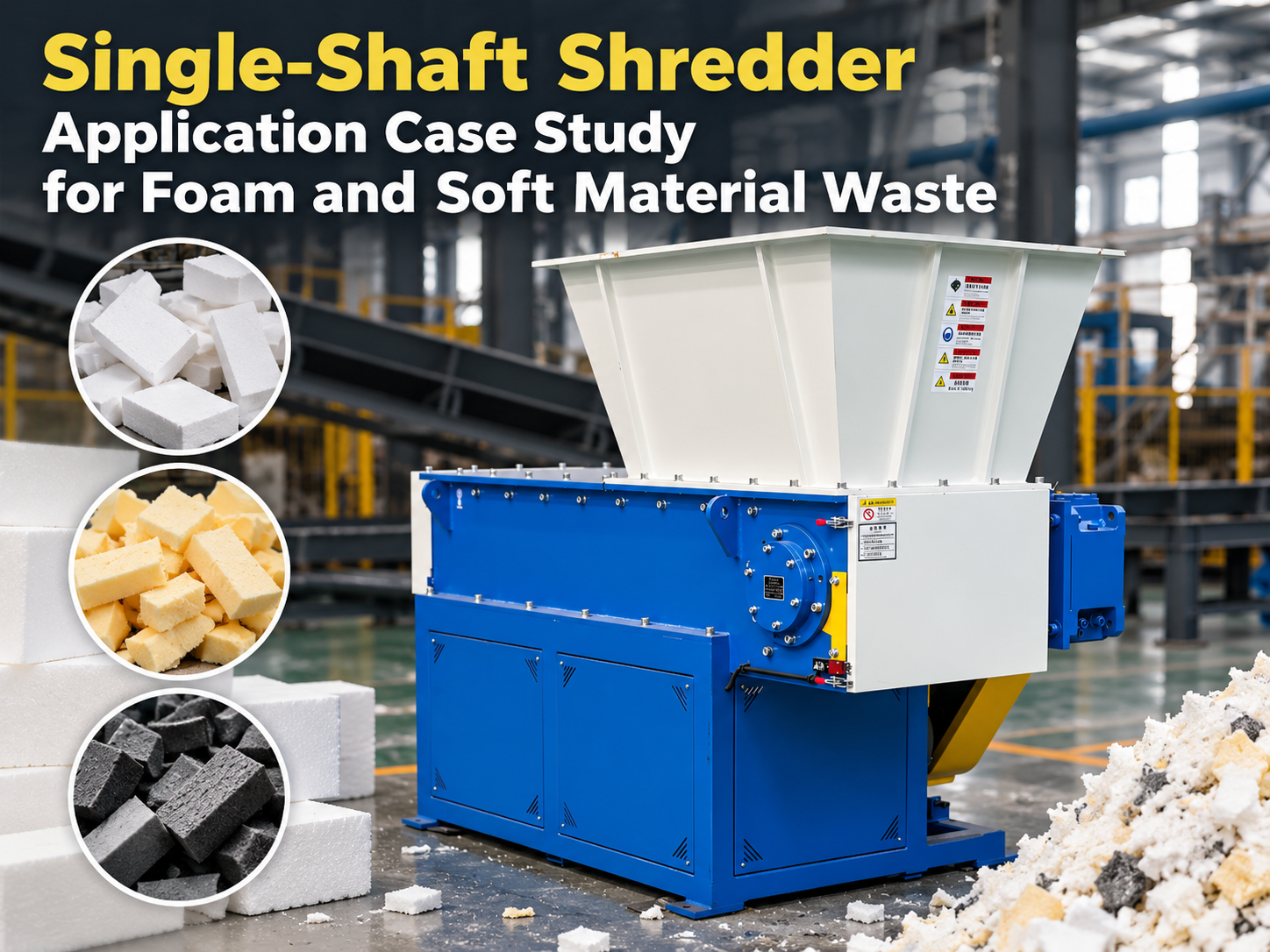 optimizing waste management a single shaft shredder application case study for foam and so