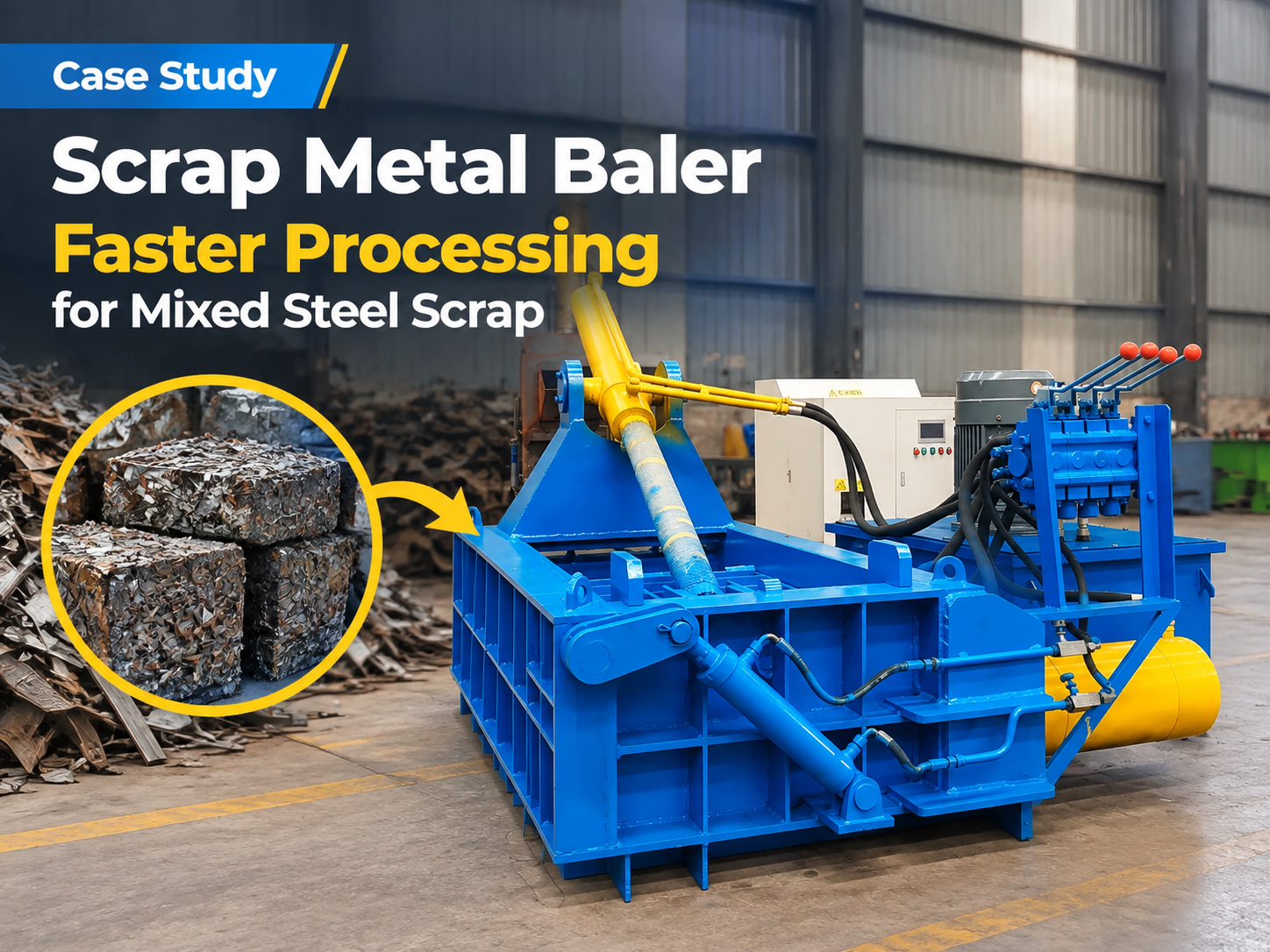 scrap metal baler case study faster processing for mixed steel scrap