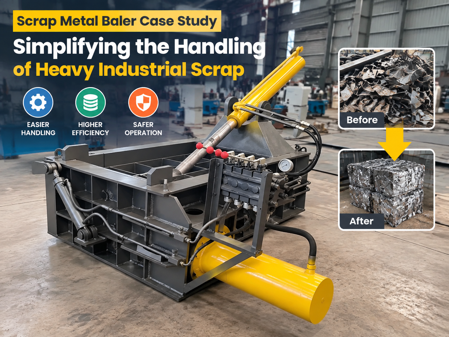 scrap metal baler case study simplifying the handling of heavy industrial scrap