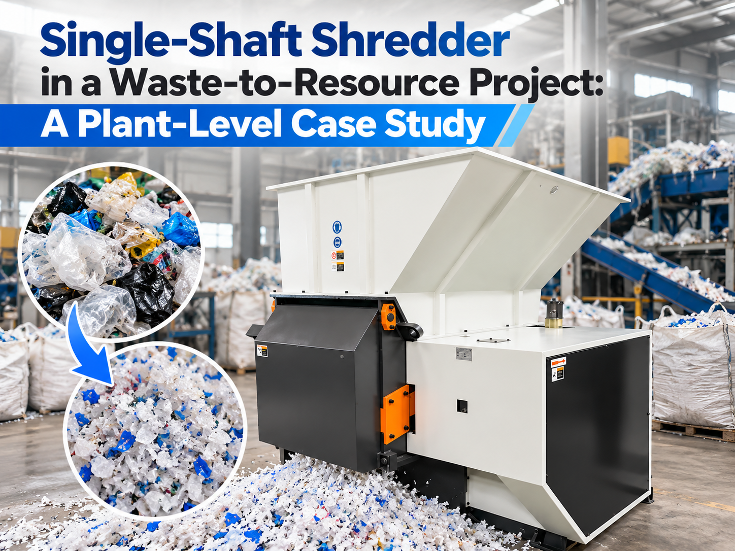 single shaft shredder in a waste to resource project a plant level case study