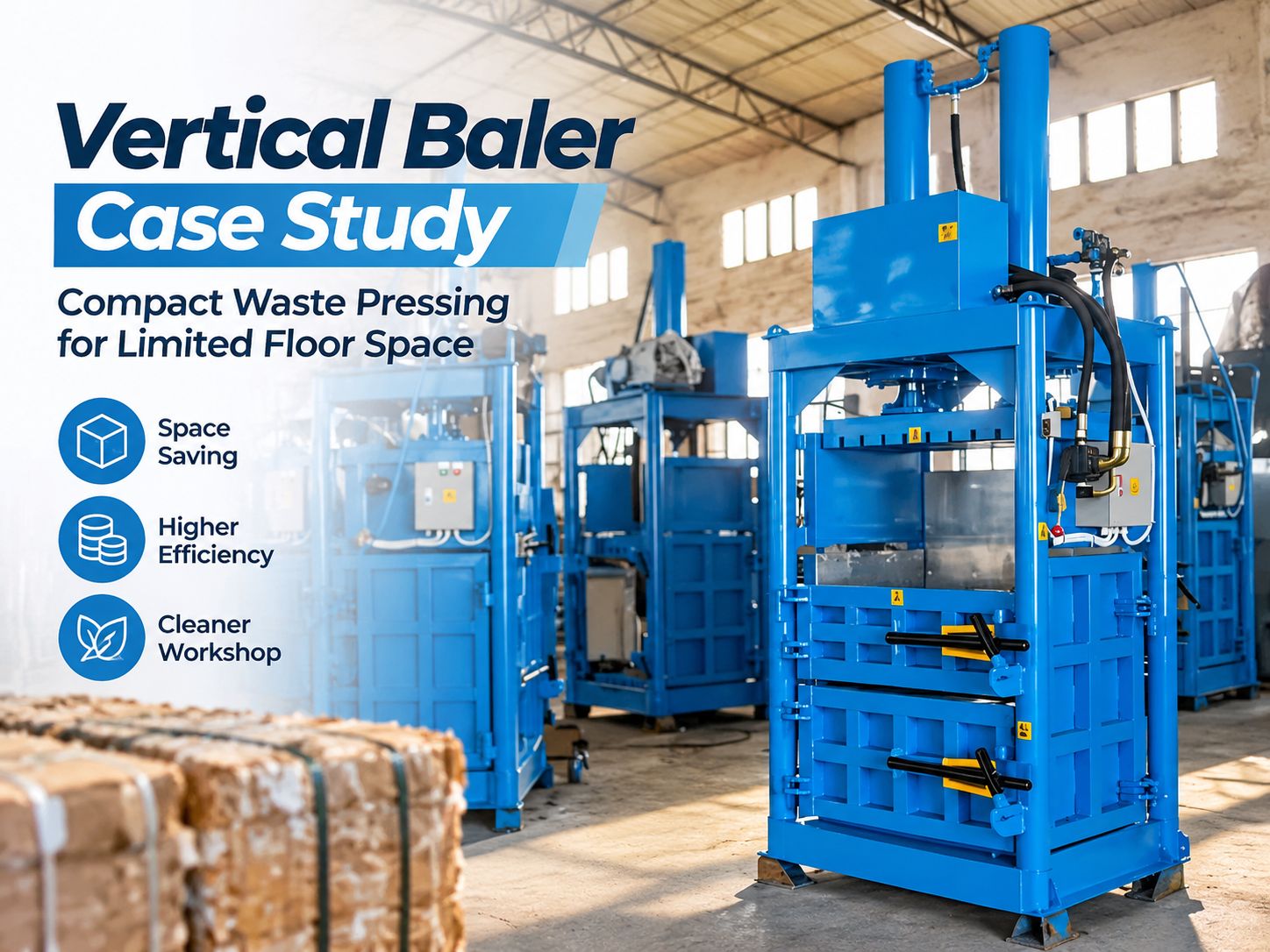 vertical baler case study compact waste pressing for limited floor space