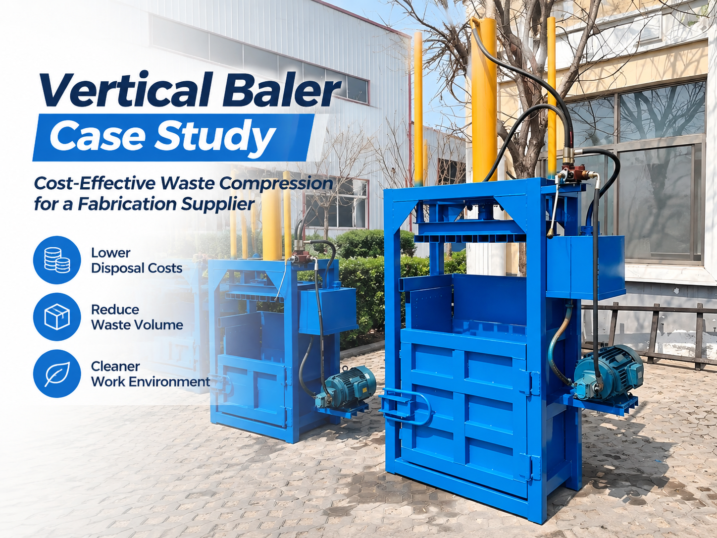vertical baler case study cost effective waste compression for a fabrication supplier