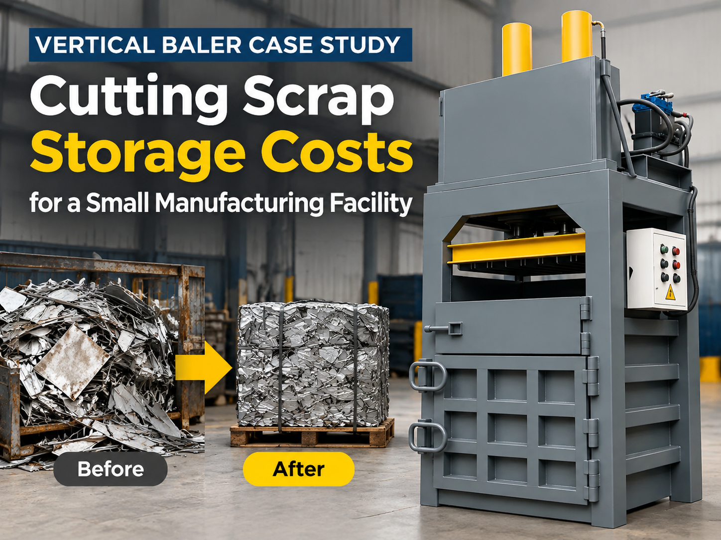 vertical baler case study cutting scrap storage costs for a small manufacturing facility
