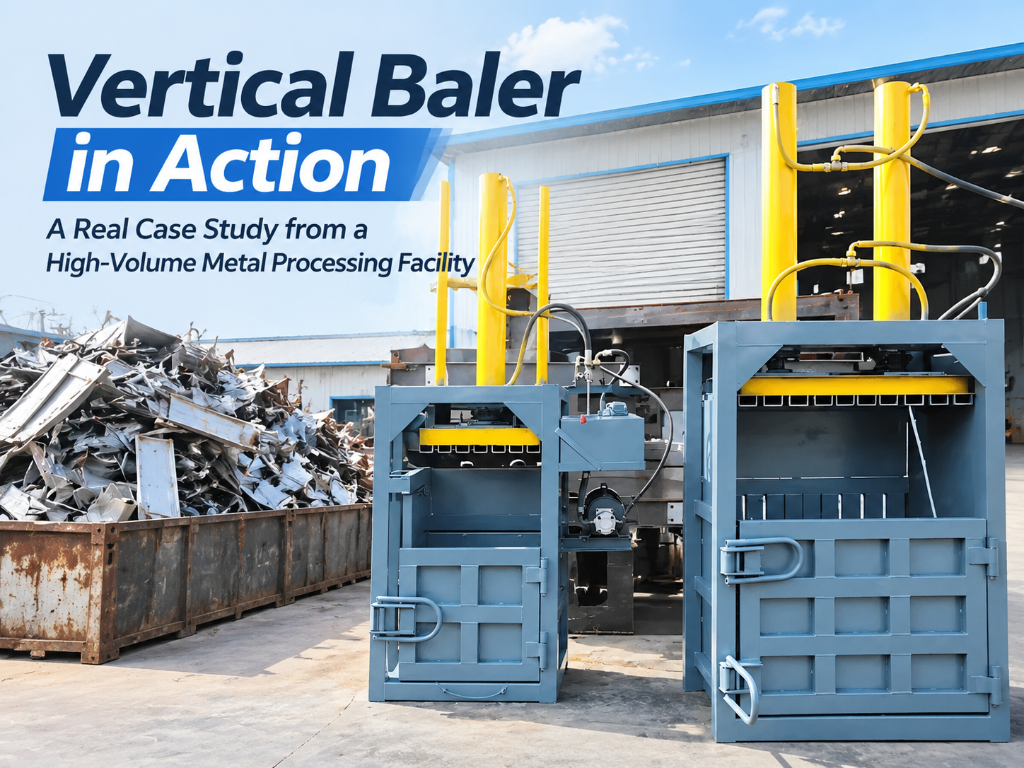 vertical baler in action a real case study from a high volume metal processing facility