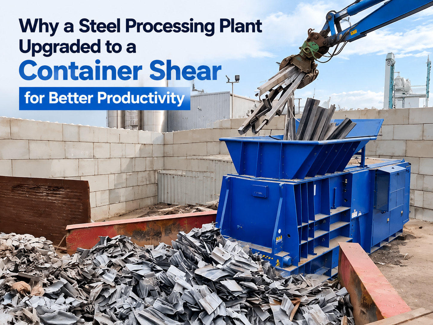 why a steel processing plant upgraded to a container shear for better productivity 1