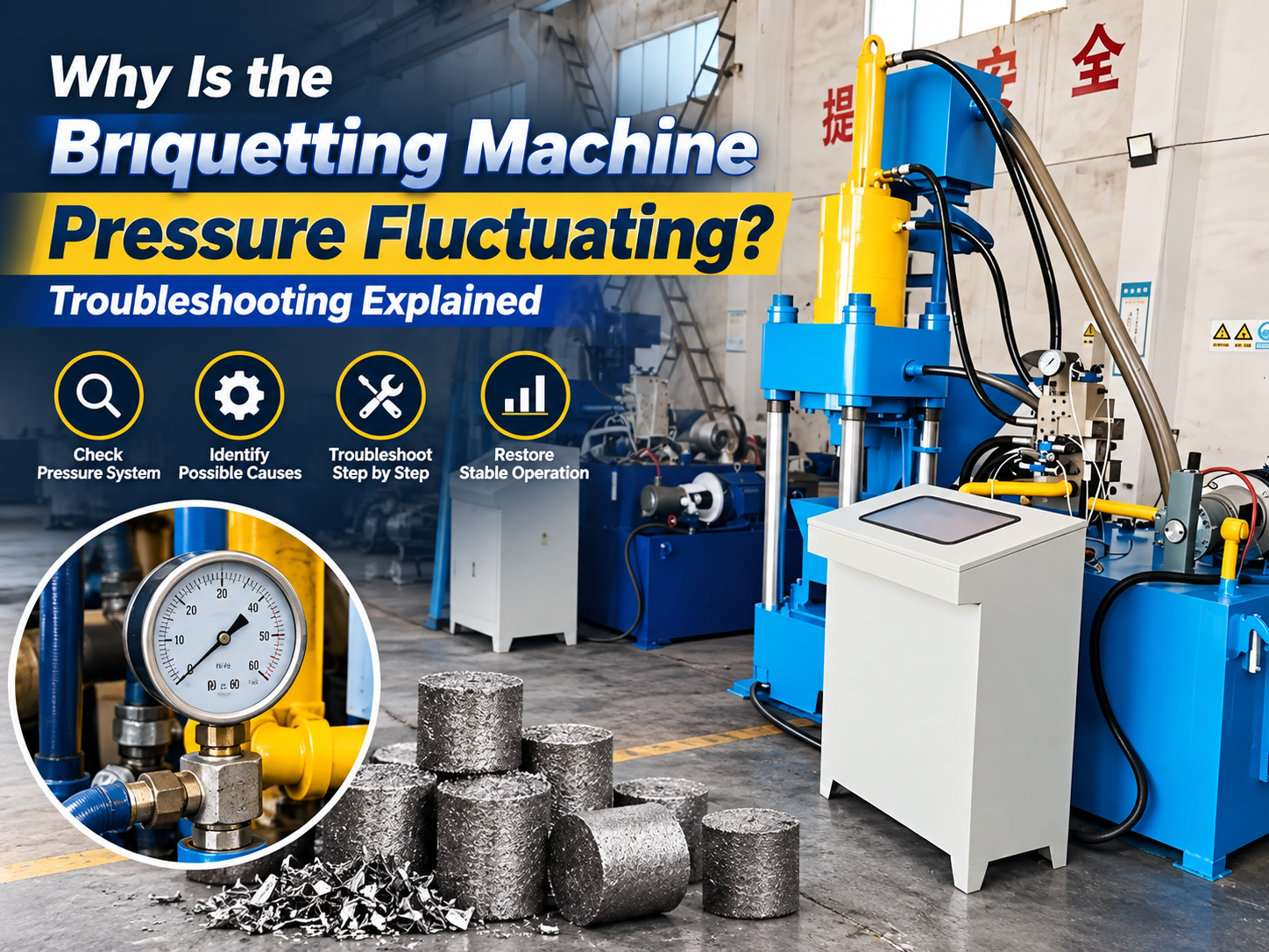 why is the briquetting machine pressure fluctuating troubleshooting