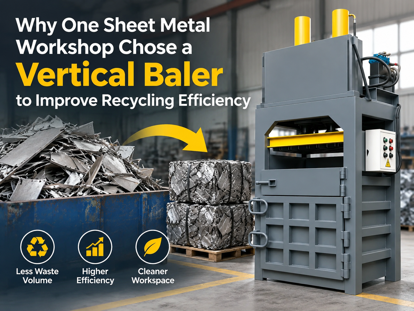 why one sheet metal workshop chose a vertical baler to improve recycling efficiency 1