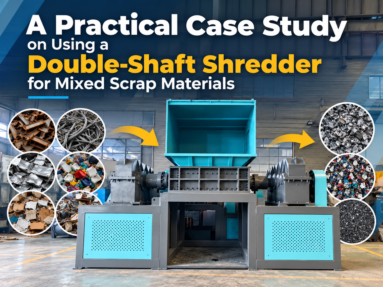 a practical case study on using a double shaft shredder for mixed scrap materials