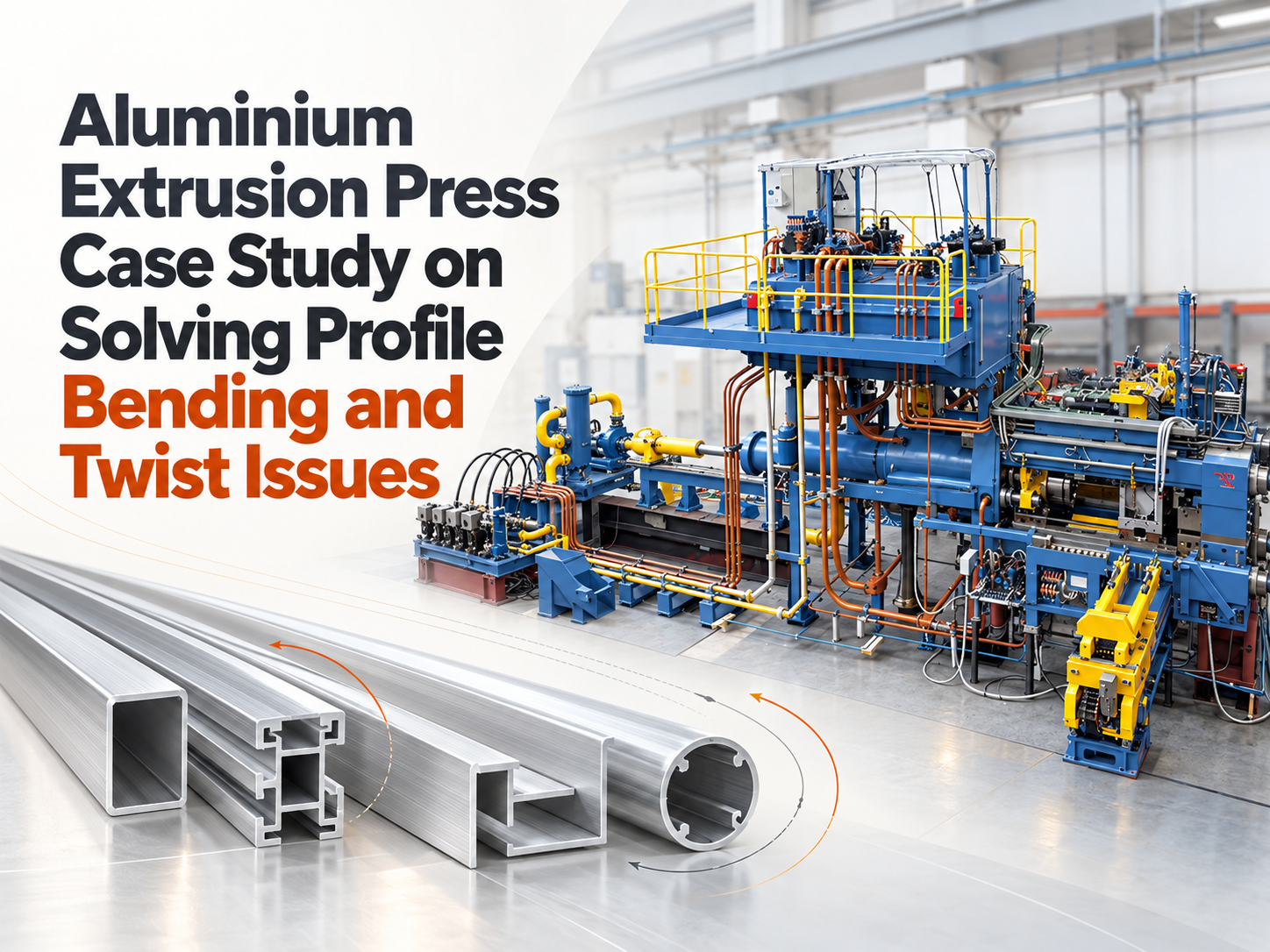 aluminium extrusion press case study on solving profile bending and twist issues