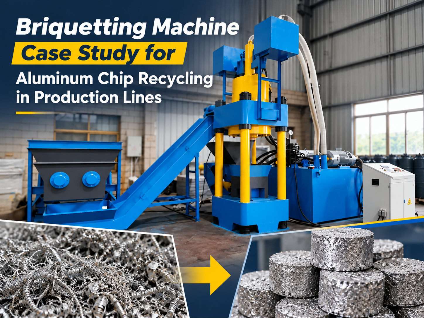 briquetting machine case study aluminum chip recycling in production lines