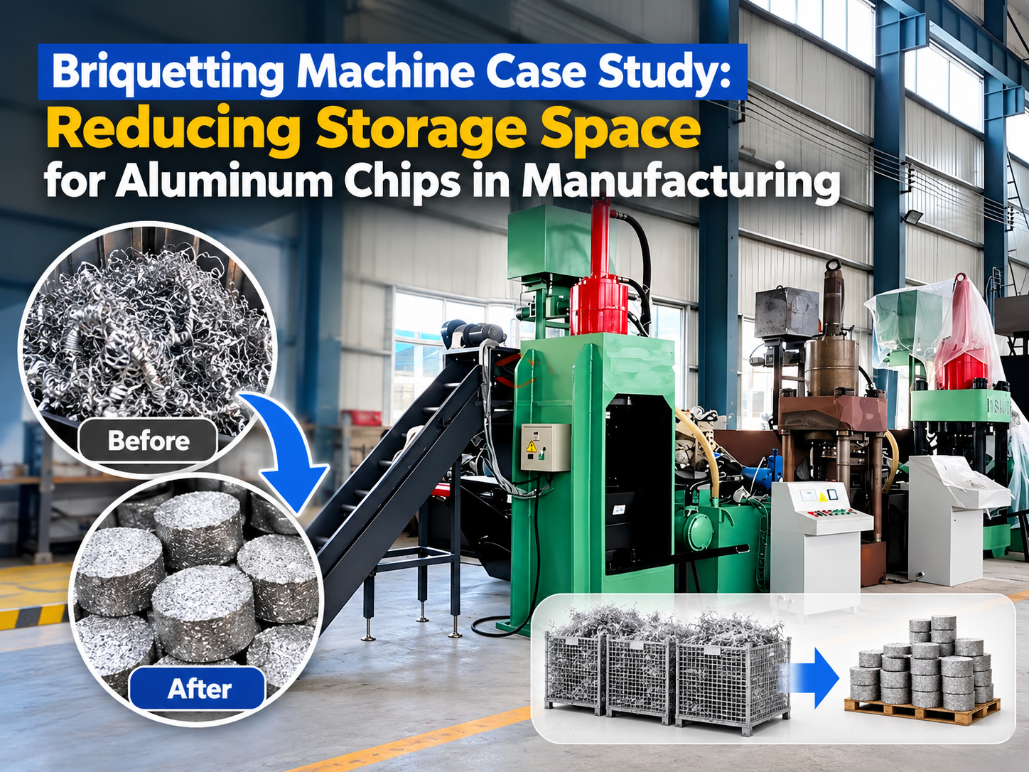 briquetting machine case study reducing storage space for aluminum chips in manufacturing