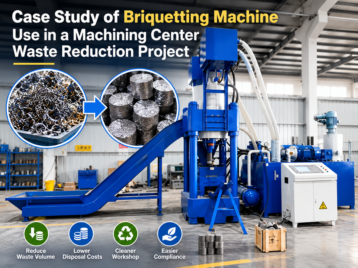 case study of briquetting machine use in a machining center waste reduction project