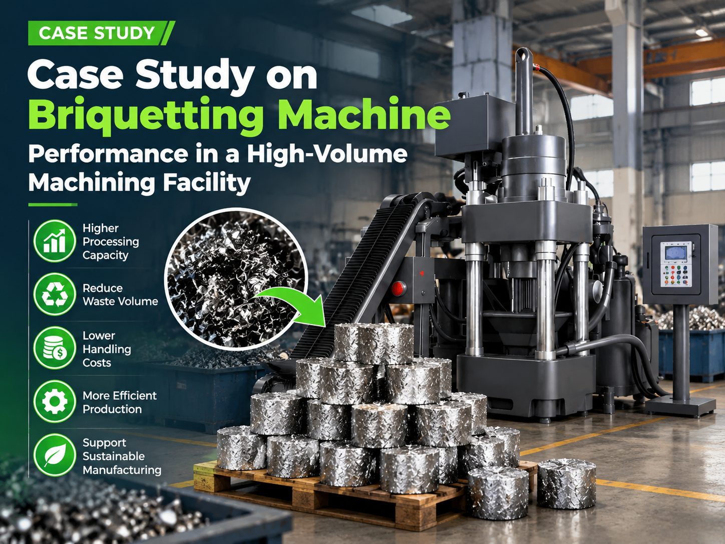case study on briquetting machine performance in a high volume machining facility