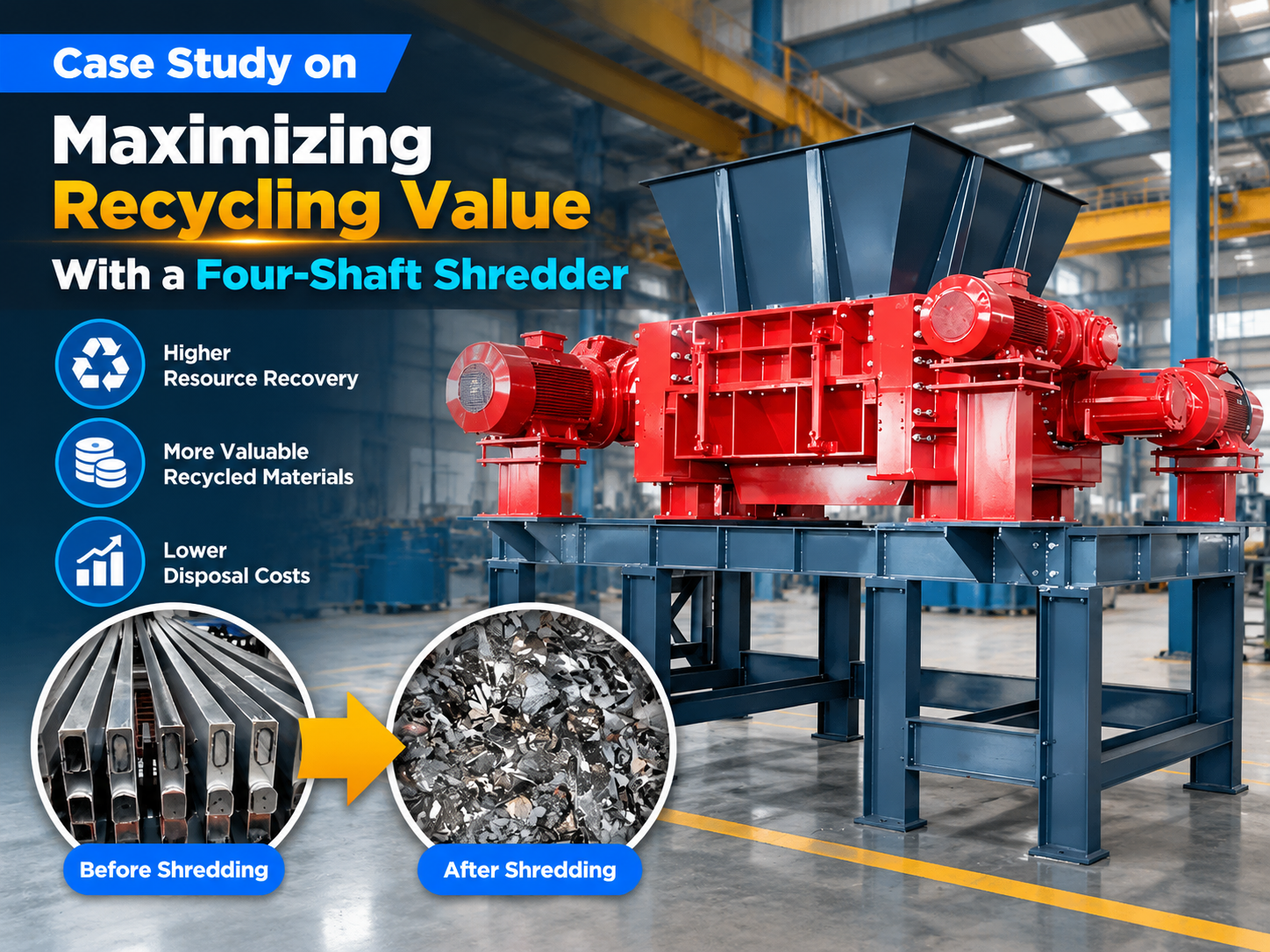 case study on maximizing recycling value a four shaft shredder a harsle industrial guide