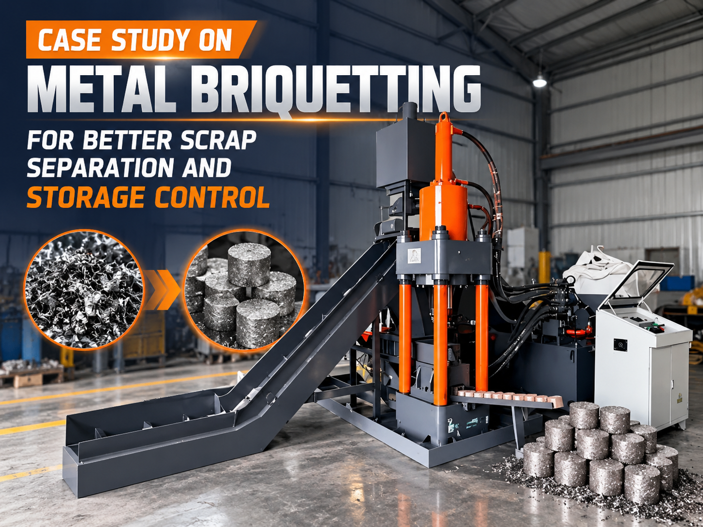 case study on metal briquetting better scrap separation storage control a harsle industria