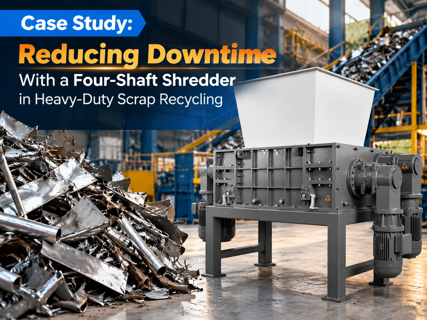 case study reducing downtime with a four shaft shredder in heavy duty scrap recycling