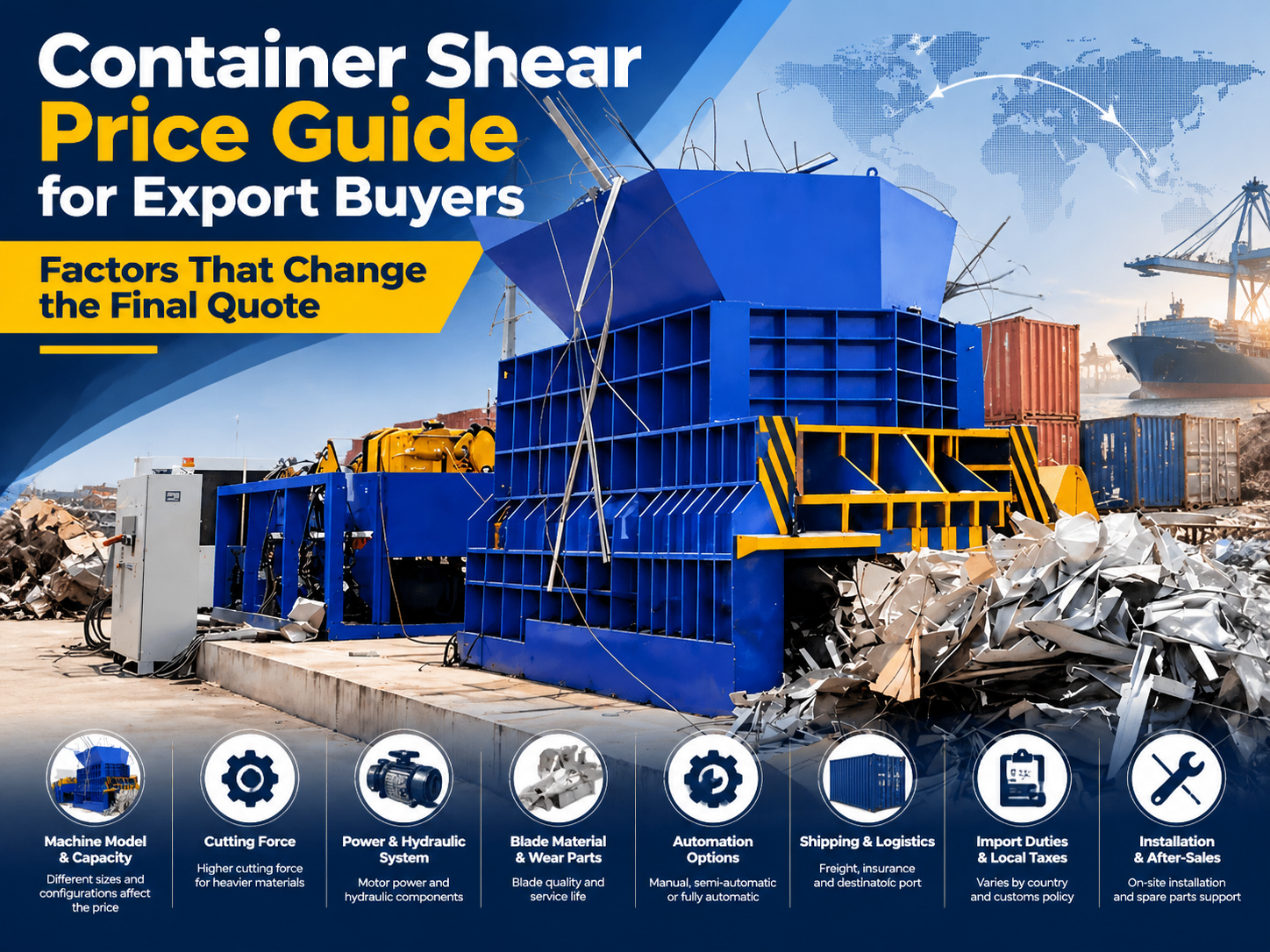 container shear price guide for export buyers factors that change the final quote
