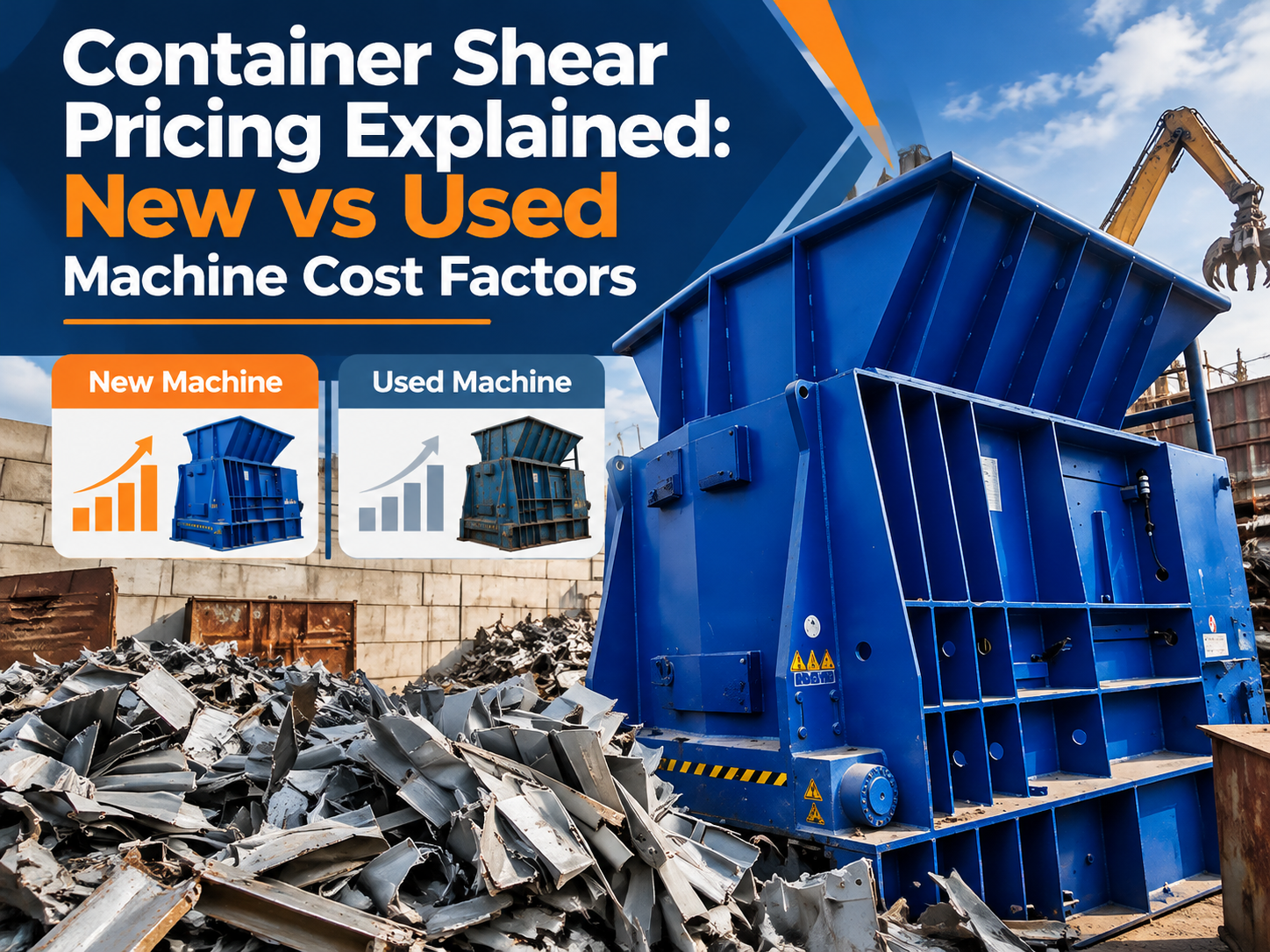 container shear pricing explained new vs used machine cost factors