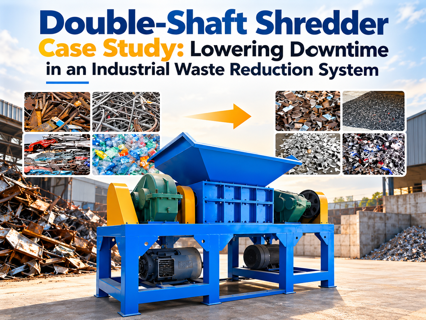 double shaft shredder case study lowering downtime in an industrial waste reduction system