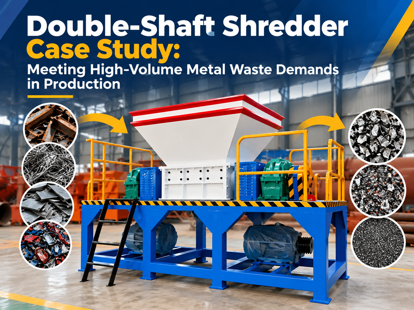 double shaft shredder case study meeting high volume metal waste demands in production