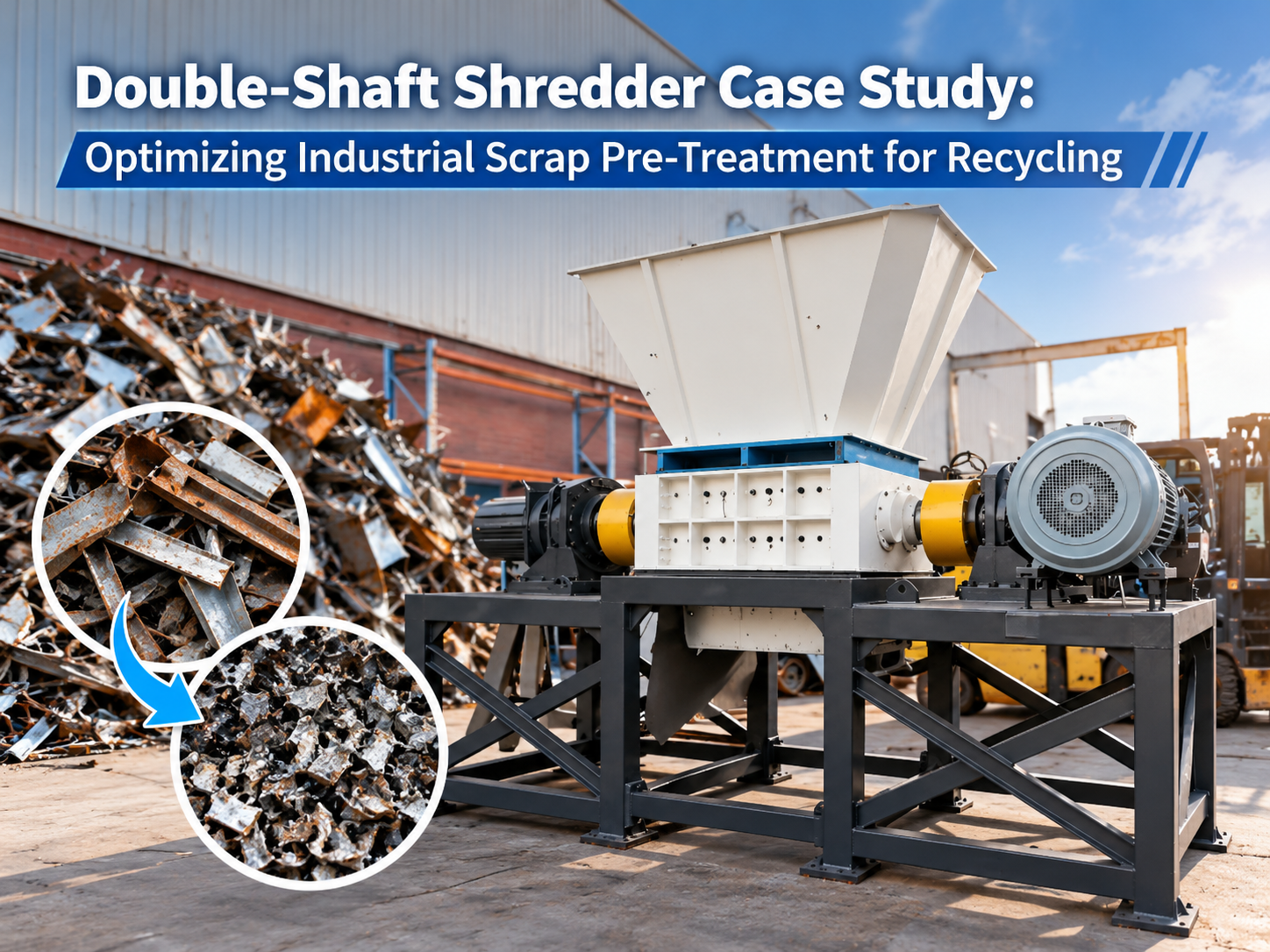double shaft shredder case study optimizing industrial scrap pre treatment for recycling