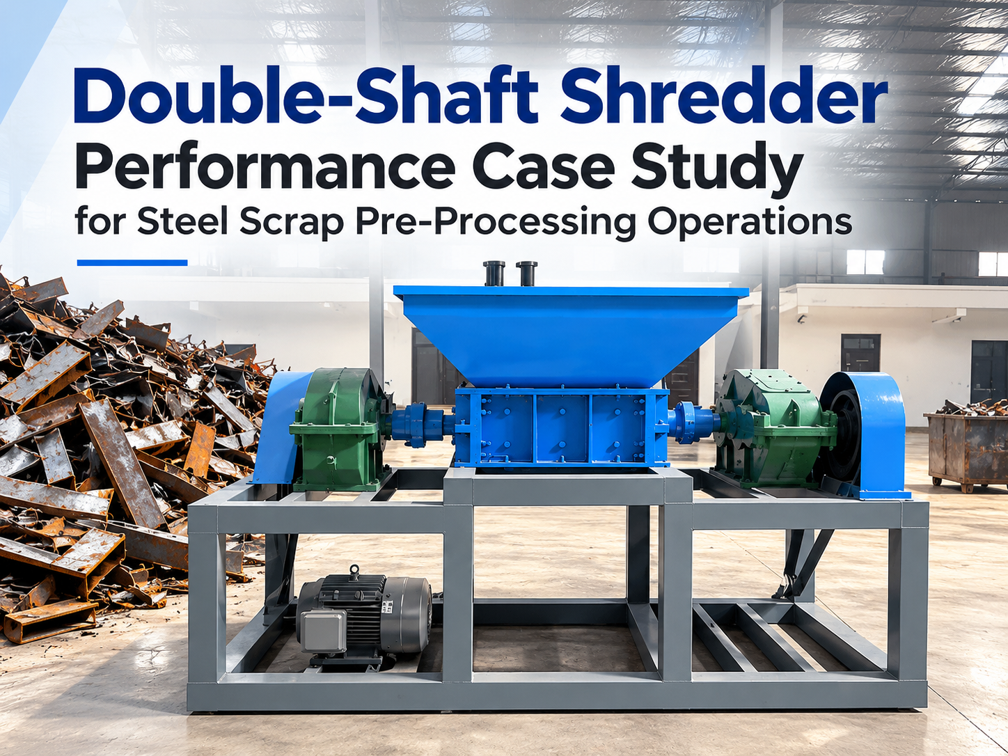 double shaft shredder performance case study for steel scrap pre processing operations