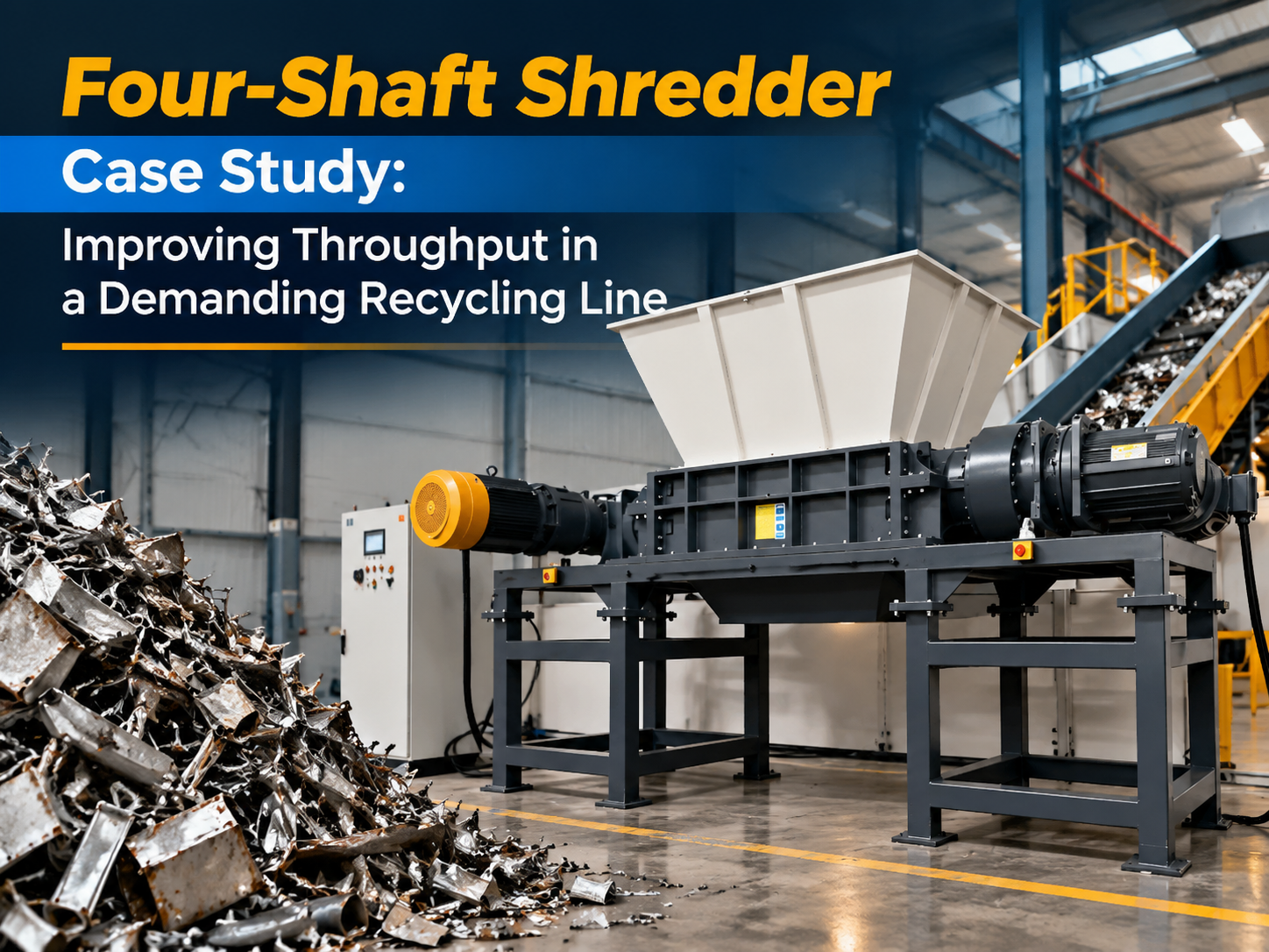 four shaft shredder case study improving throughput in a demanding recycling line