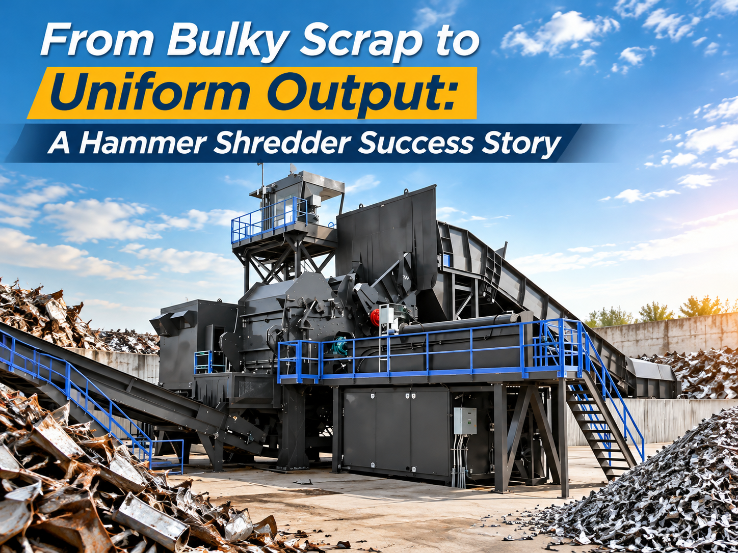 from bulky scrap to uniform output a hammer shredder success story
