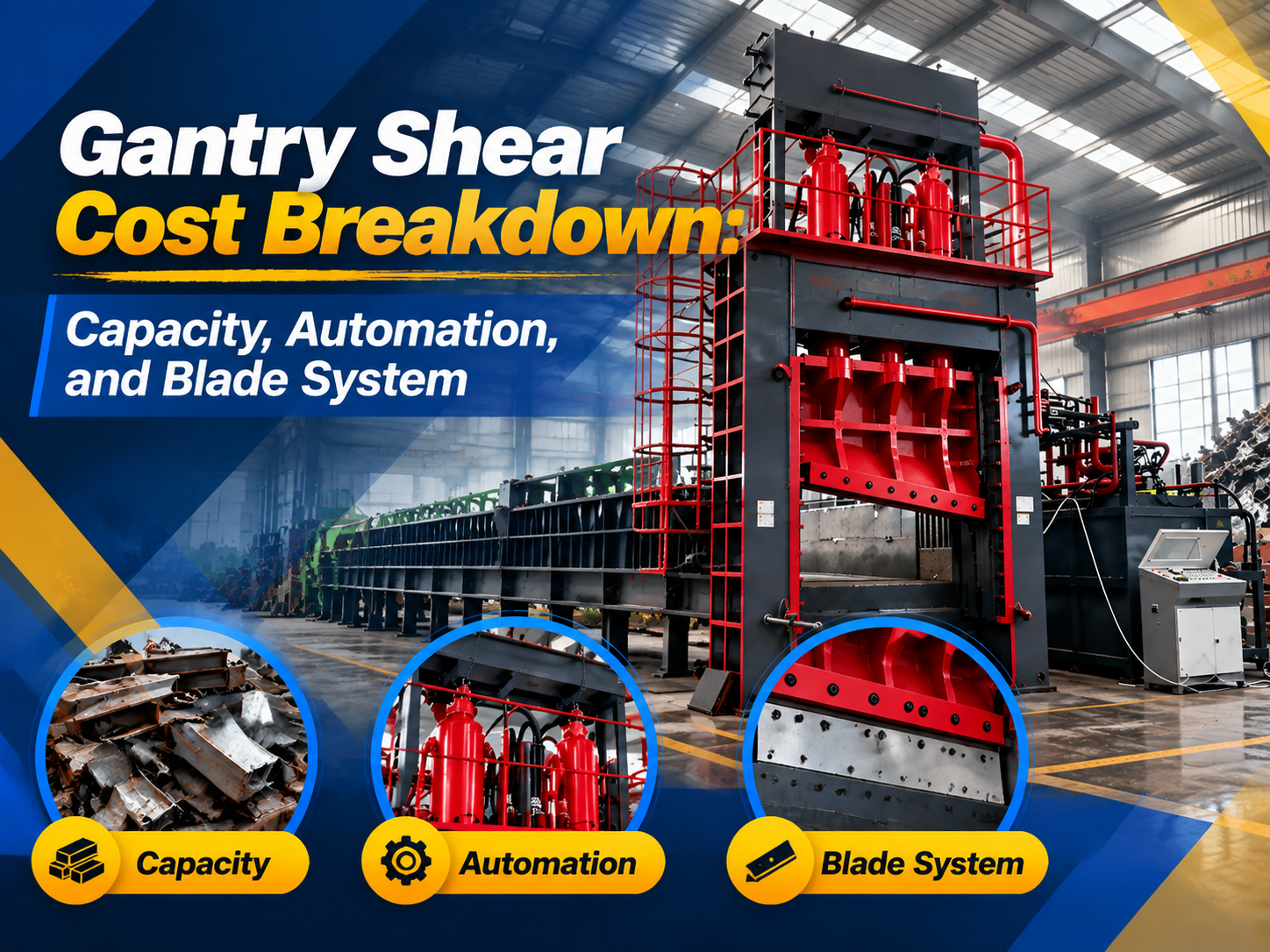 gantry shear cost breakdown capacity automation and blade system