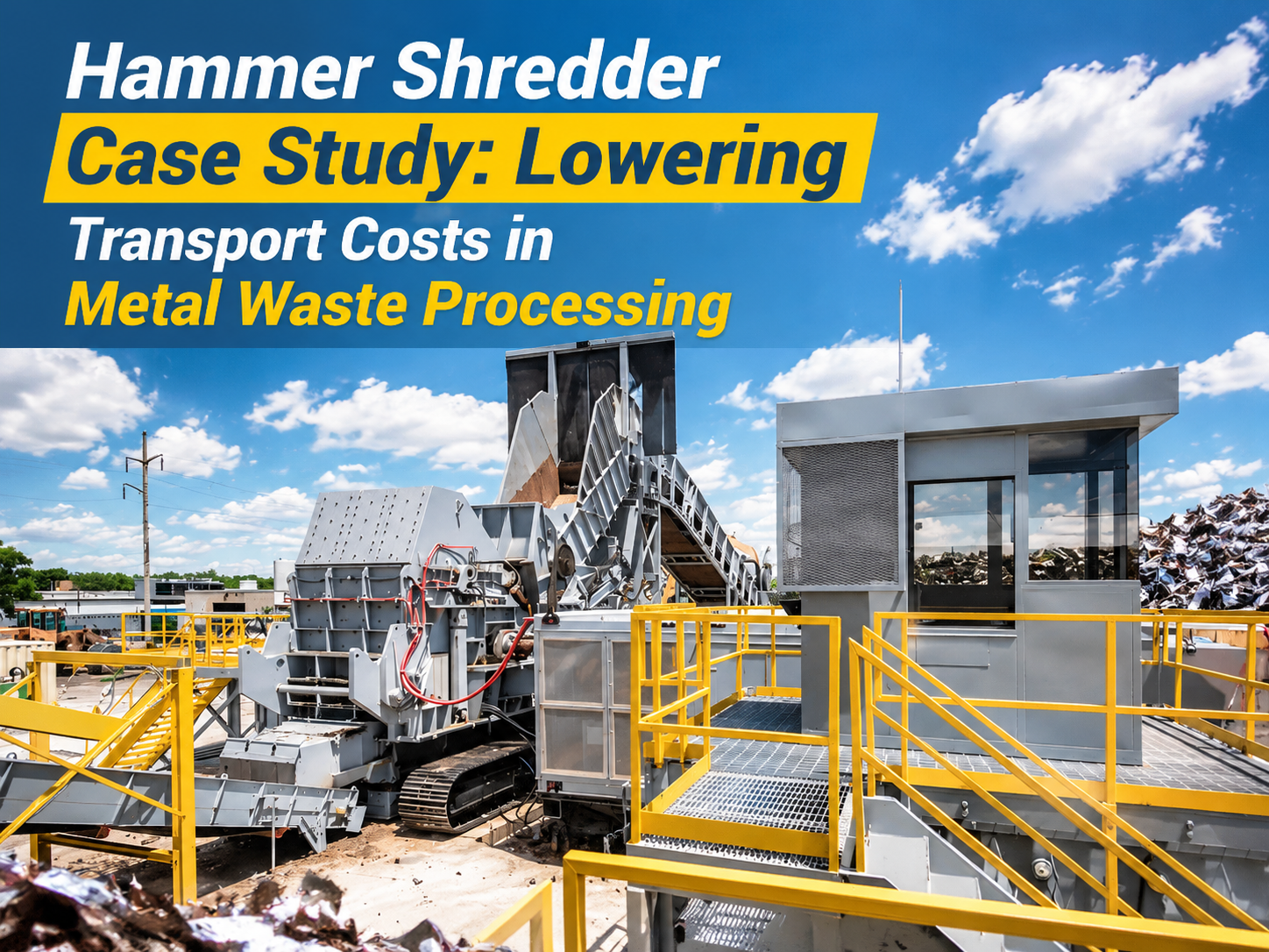 hammer shredder case study lowering transport costs in metal waste processing