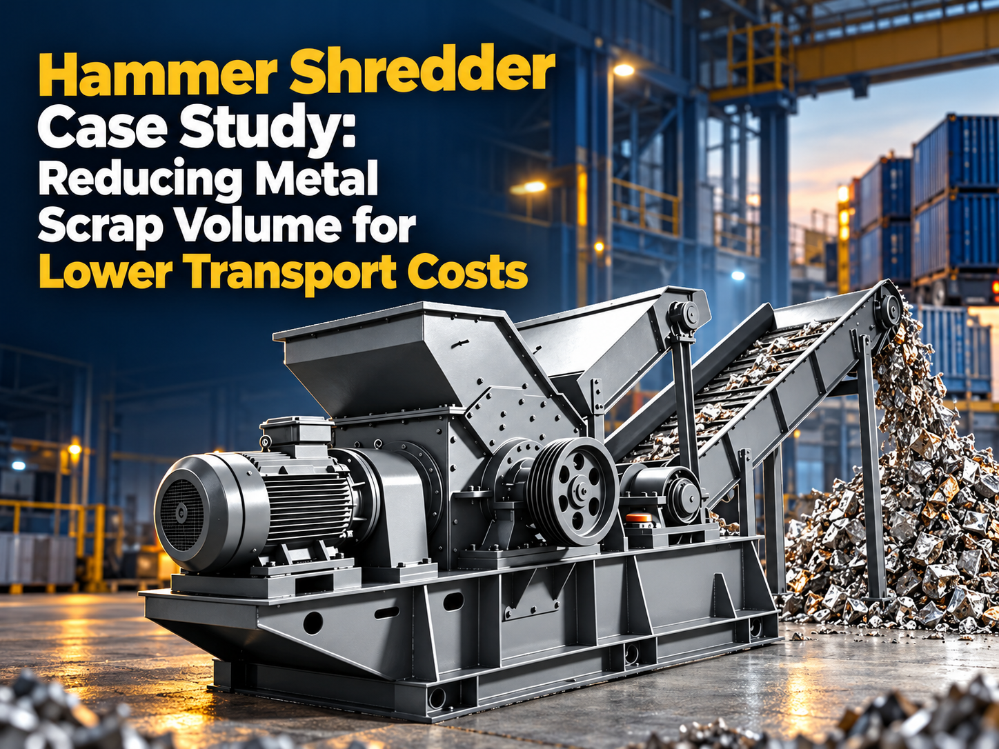 hammer shredder case study reducing metal scrap volume for lower transport costs