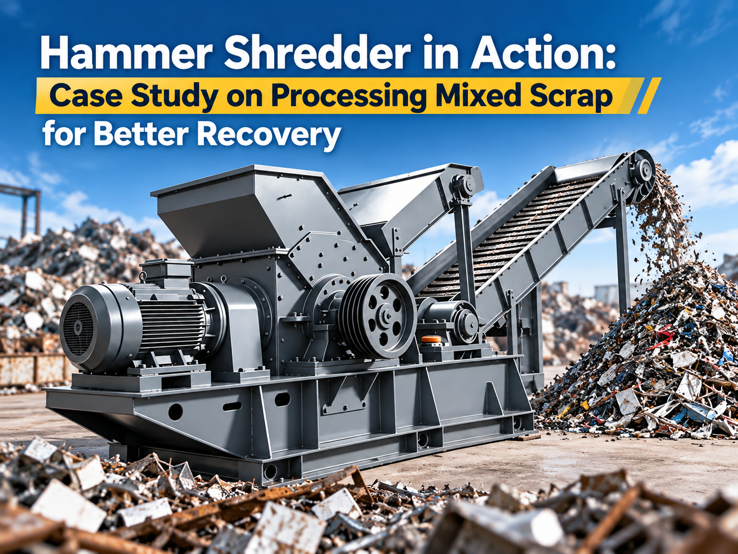 hammer shredder in action case study on processing mixed scrap for better recovery