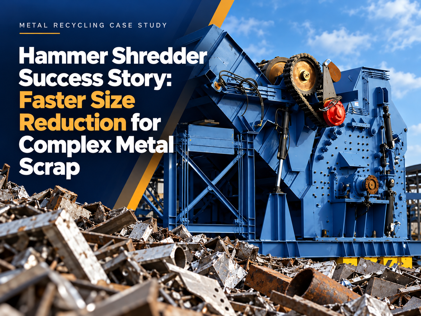hammer shredder success story faster size reduction for complex metal scrap