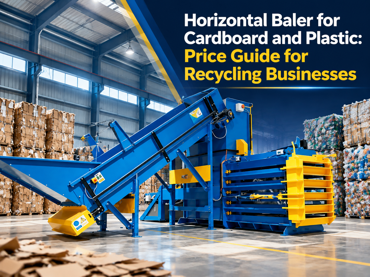 horizontal baler for cardboard and plastic price guide for recycling businesses