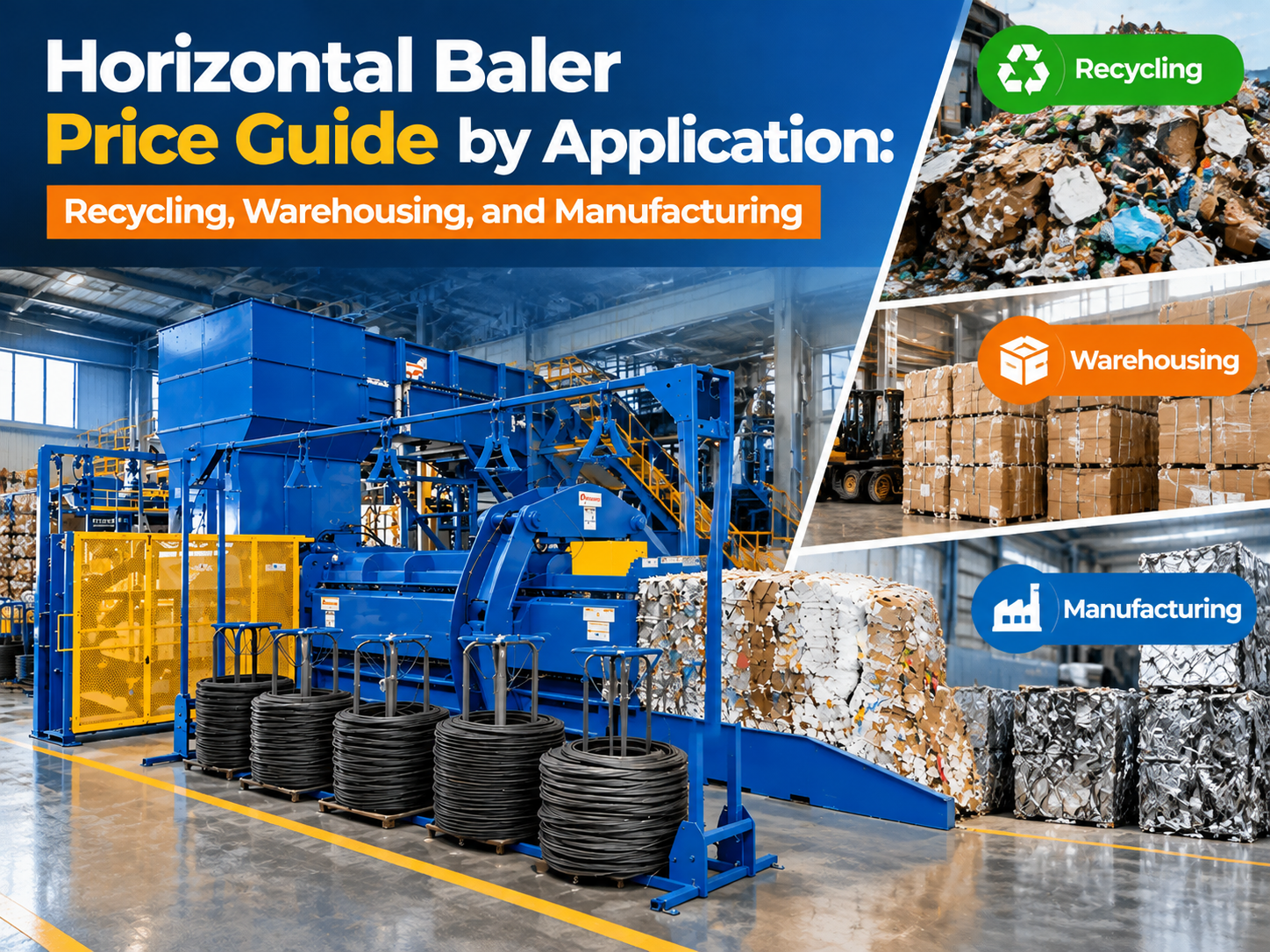 horizontal baler price guide by application recycling warehousing and manufacturing