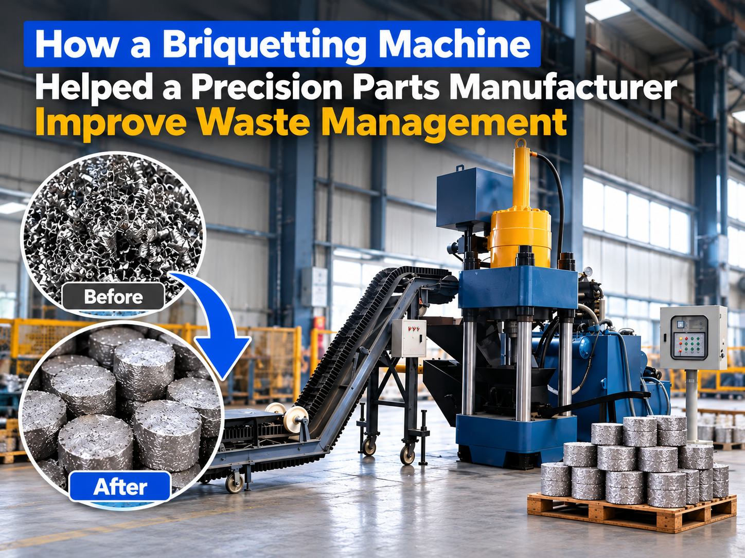 how a briquetting machine helped a precision parts manufacturer improve waste management