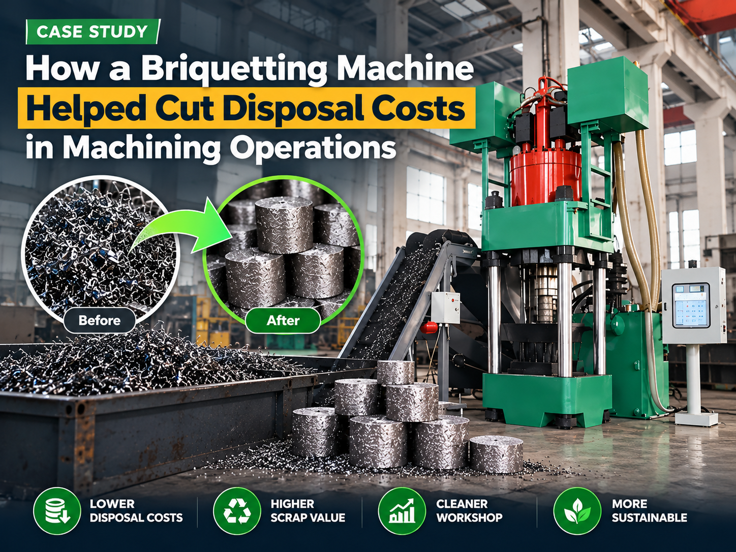 how a briquetting machine helped cut disposal costs in machining operations a comprehensiv