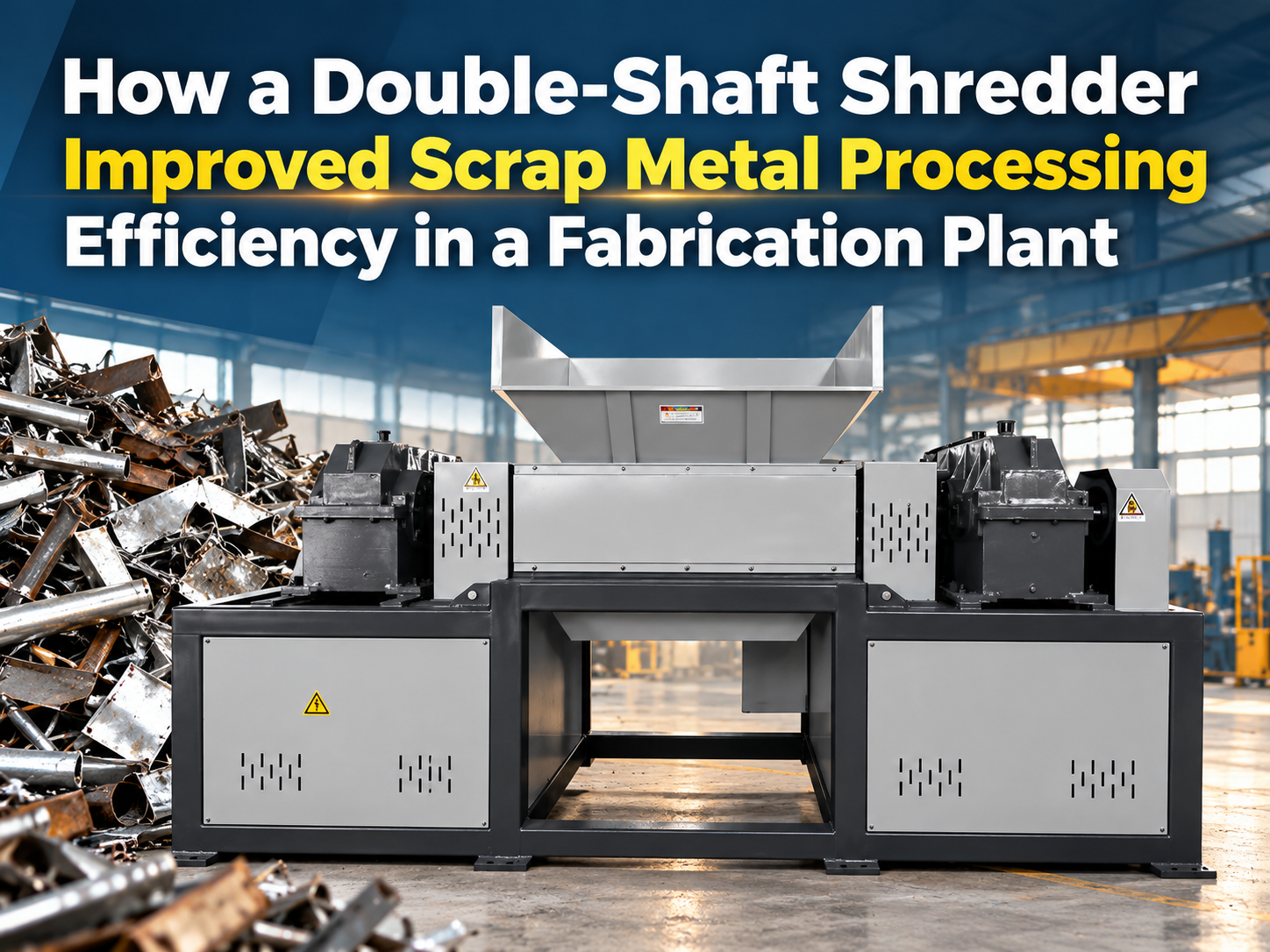 how a double shaft shredder improved scrap metal processing efficiency in a fabrication pl