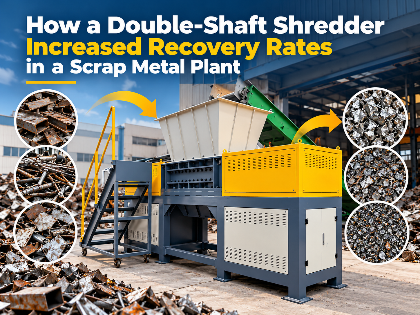 how a double shaft shredder increased recovery rates in a scrap metal plant