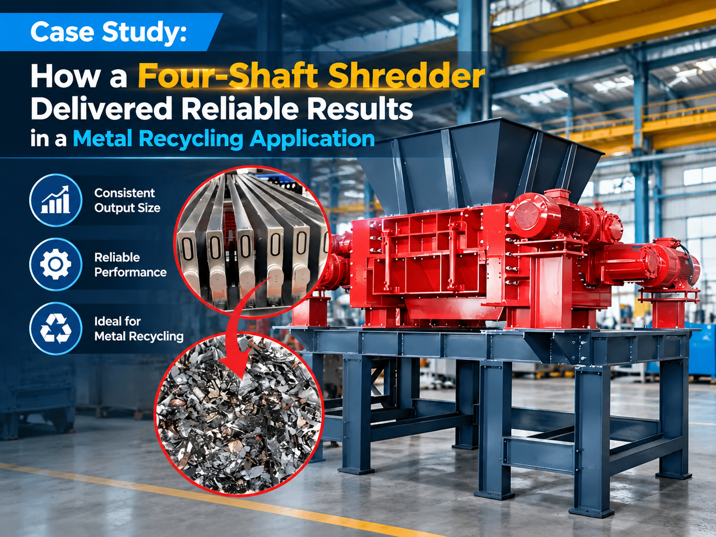 how a four shaft shredder delivered reliable results in a metal recycling application
