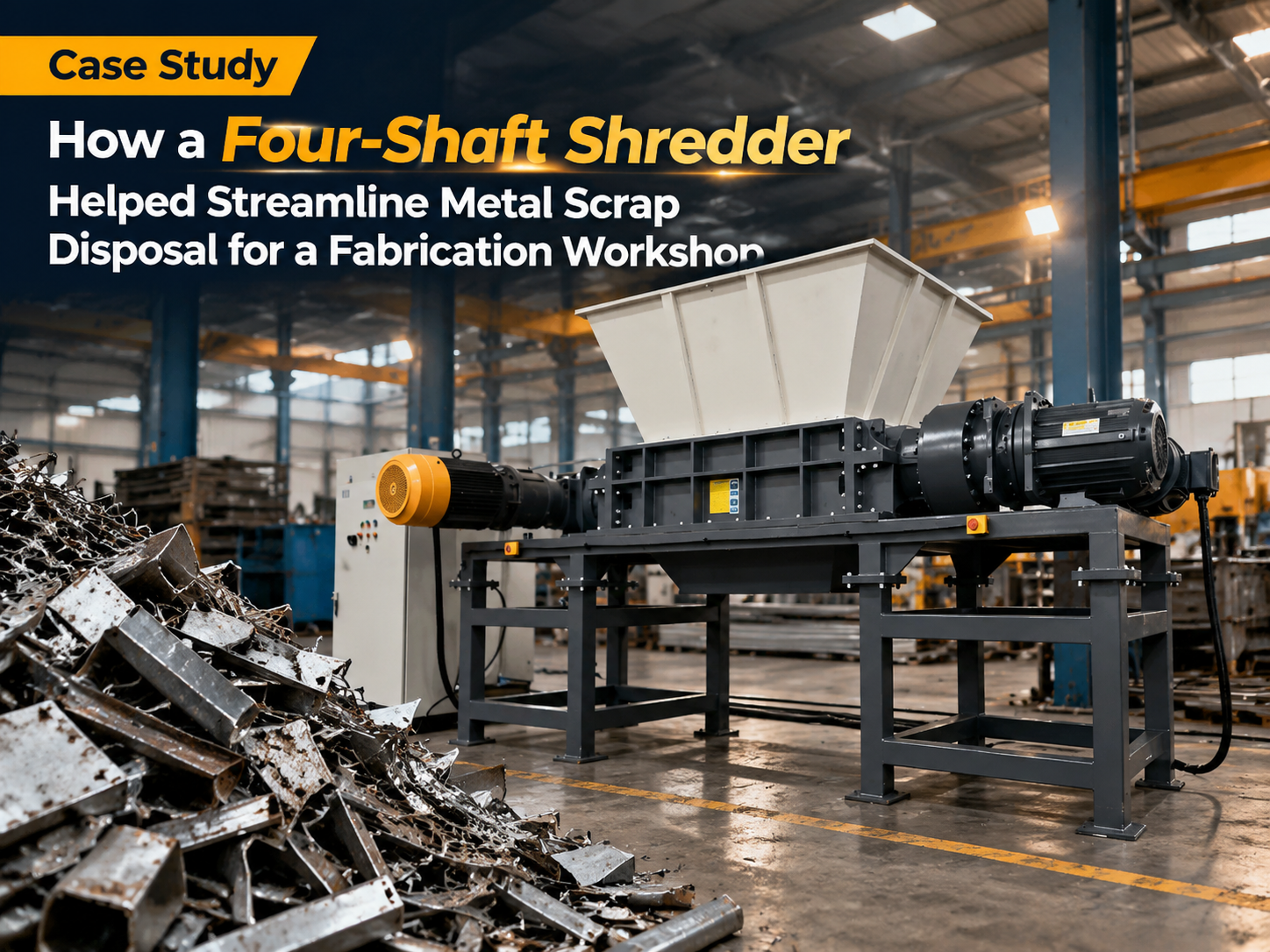 how a four shaft shredder helped streamline metal scrap disposal for a fabrication worksho